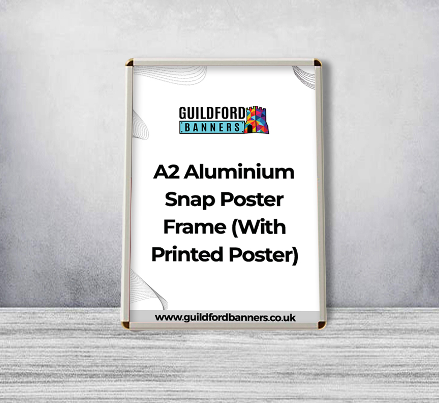 A2 Aluminium Snap Poster Frame (With Printed Poster)