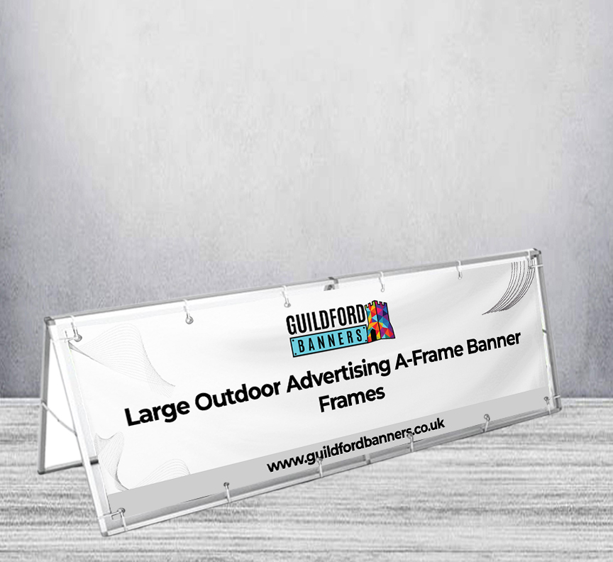 Large Outdoor Advertising A-Frame Banner Frames 1500mm x 700mm (With Banner)