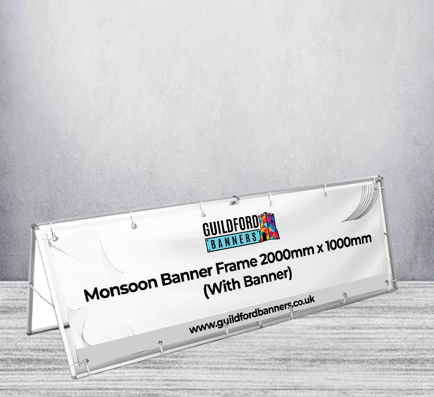 Monsoon Banner Frame 2000mm x 1000mm (With Banner)