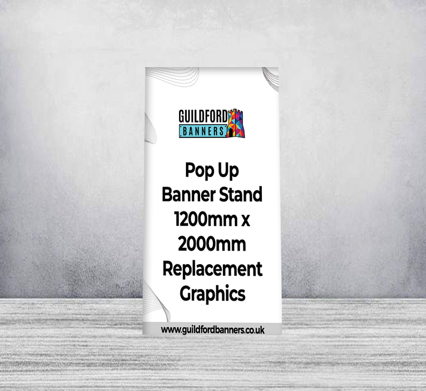 Pop Up Banner Stand 1200mm x 2000mm Replacement Graphics