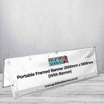 Portable Framed Banner 2000mm x 1000mm (With Banner)