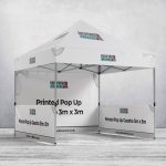 Printed Pop Up Gazebo 3m x 3m (with Wheeled Case & Pegs)