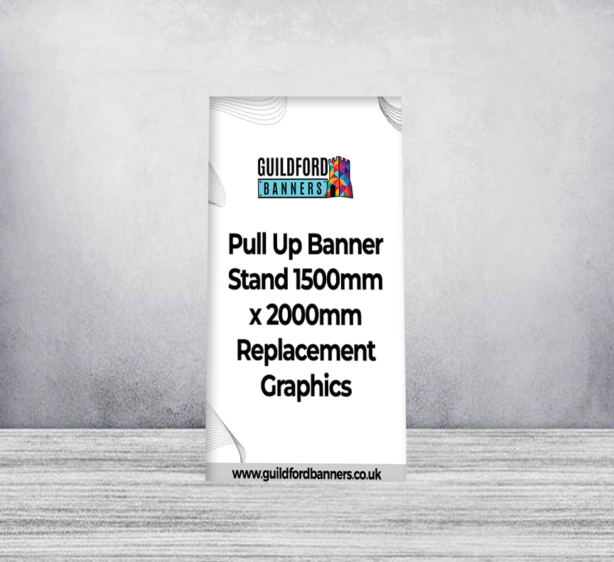 Pull Up Banner Stand 1500mm x 2000mm Replacement Graphics