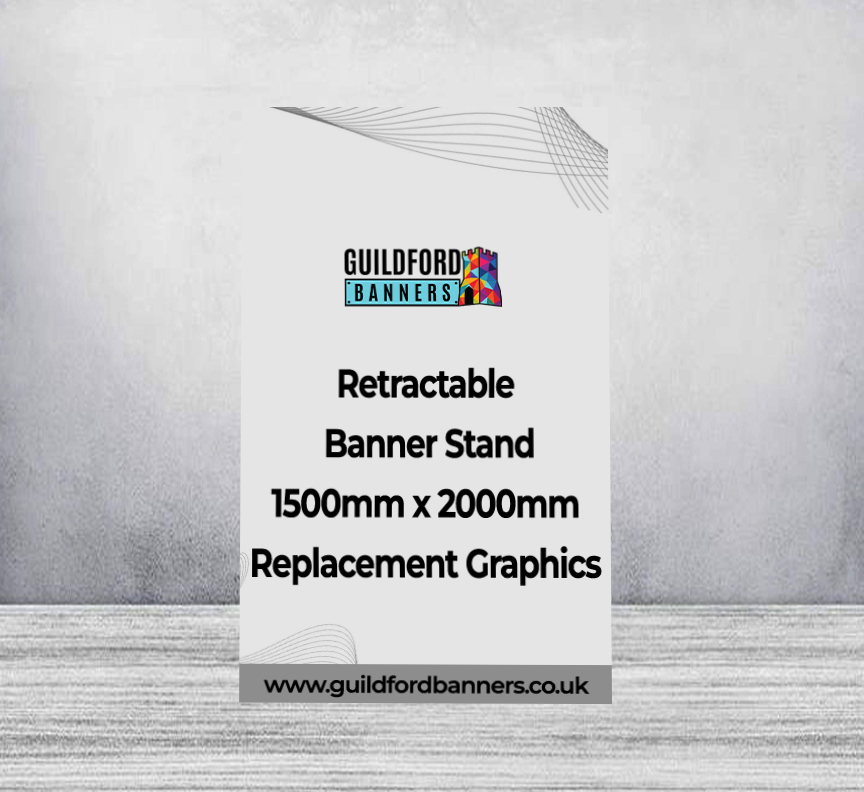 Retractable Banners Stand 1500mm x 2000mm Replacement Graphics