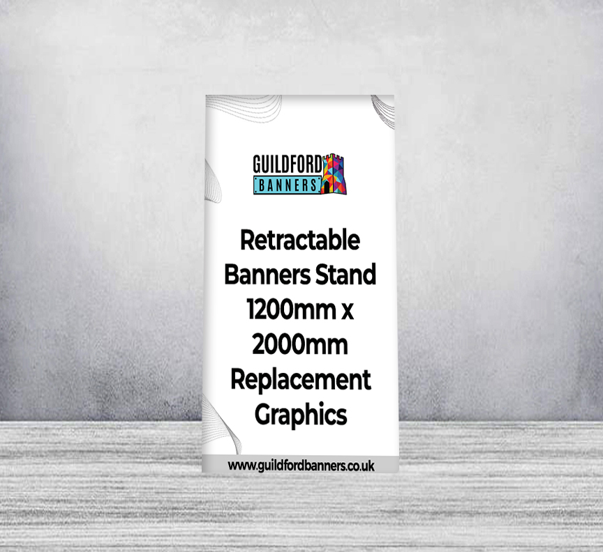 Retractable Banners Stand 1200mm x 2000mm Replacement Graphics