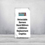 Retractable Banners Stand 850mm x 2000mm Replacement Graphics