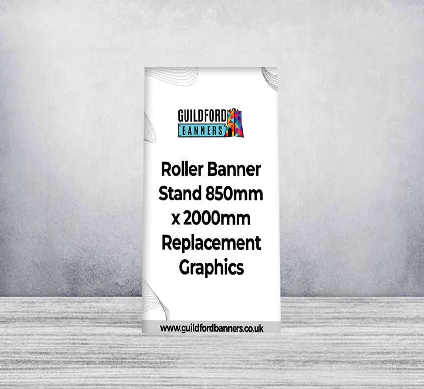 Roller Banner Stand 850mm x 2000mm Replacement Graphics