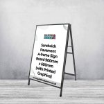 Sandwich Pavement A-frame Sign Board 900mm x 600mm (with Printed Poster)