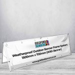 Weatherproof Outdoor Banner Frame System 1500mm x 700mm (With Banner)